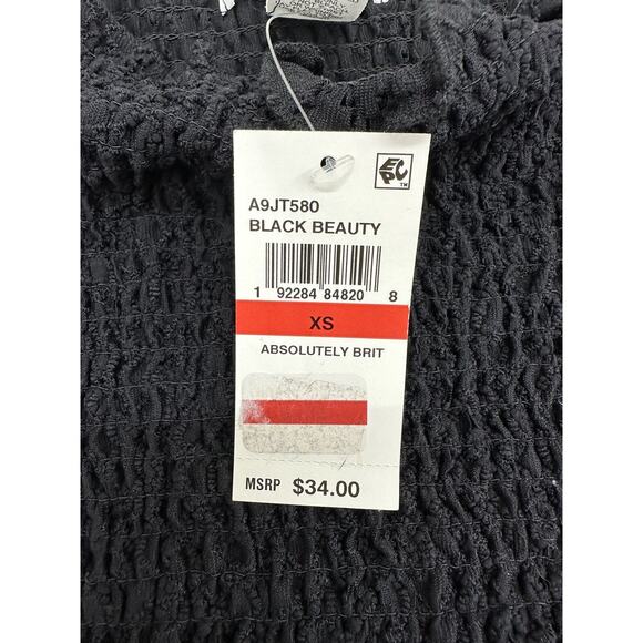 Womens Planet Gold Top Size XS Black Lace Long Sleeve Off the Shoulder NWTs - Picture 5 of 12